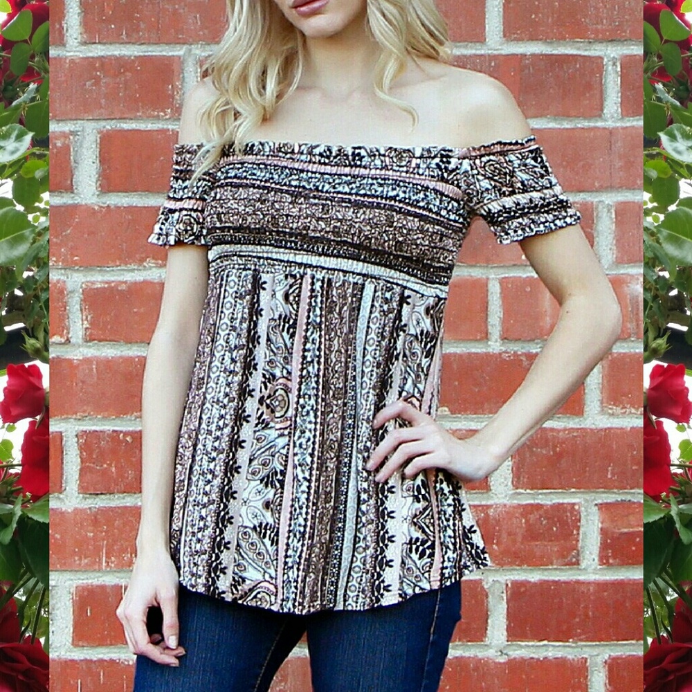 Off-shoulder babydoll top - one left!